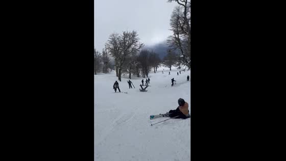 Skiing mishap in San Martín de los Andes