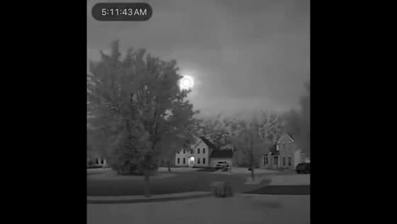 Bright meteor lights up skies above Western New York in East Amherst, New York, USA
