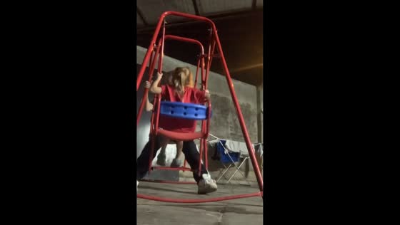 Children fall off swing during indoor play in Argentina