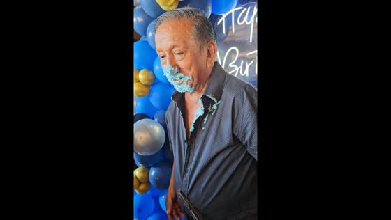 Family birthday tradition turns hilarious: 79-year-old gets cake-faced