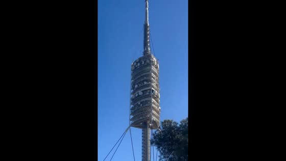 Clear weather near Collserola Tower in Barcelona, Spain
