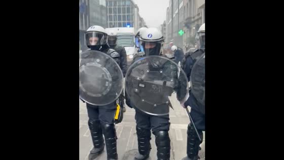 Protesters in Brussels tear-gassed during demonstrations against pension reforms