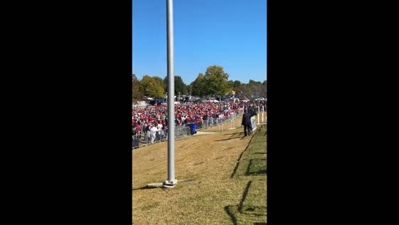 Large crowd gathers before Trump rally in Duluth, Georgia