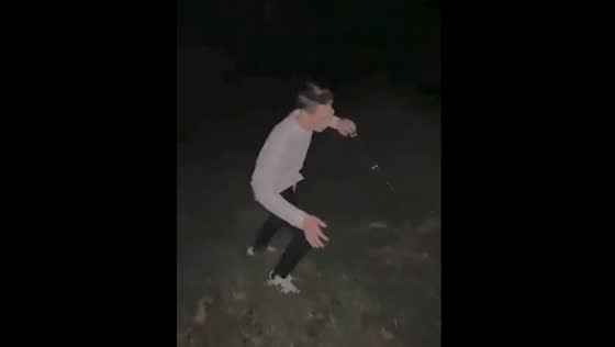Person blown by wind falls into bushes in Corcieux, France