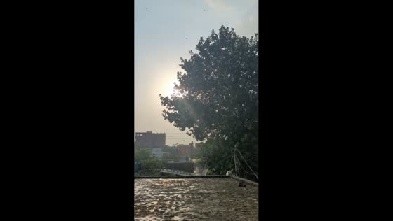 Sunshower brings rain and sunshine at the same time in Lahore, Pakistan