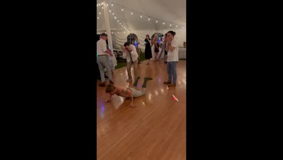 Wedding flip attempt ends with a faceplant and a dance-off in Chicago, Illinois