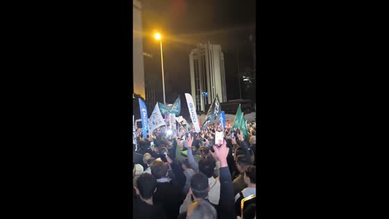 Pro-Palestinian rally for Global Sumud Flotilla in Istanbul, Turkey