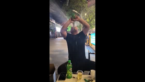 Failed beer chug: a three-second challenge gone wrong