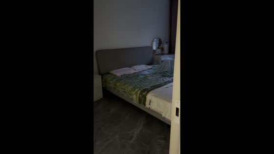 Dog moves around bed while covered by blanket in Inner Mongolia, China