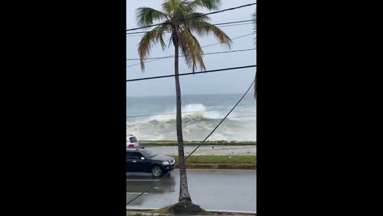 Hurricane Beryl hits Playa Caleta in  La Romana