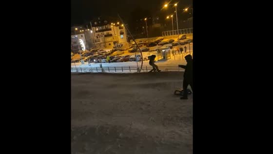 People hit barrier while sleighing and snow tubing in Romania