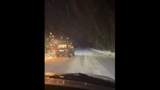 Fireworks explode inside moving car in Uren, Russia
