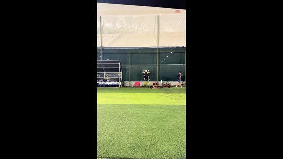 Football player's missed catch ends with leap into net barrier in Guangxi, China