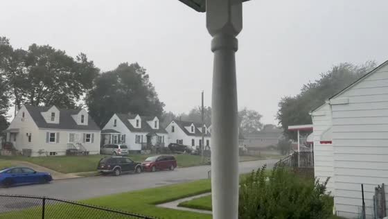 Heavy rain and 62mph wind gusts hit Paulsboro, New Jersey