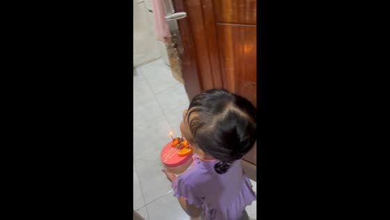 Cake mishap during celebration in Jakarta, Indonesia