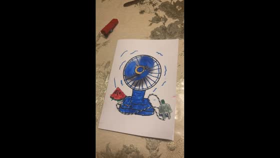 Handmade paper electric fan illusion using hidden circuit in Zhejiang, China