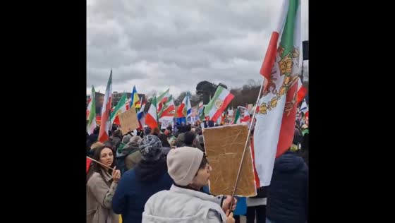 Massive solidarity rally for Iran held in Theresienwiese, Germany