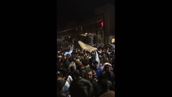 Argentina's Copa America win sparks wild celebration with airborne mattress