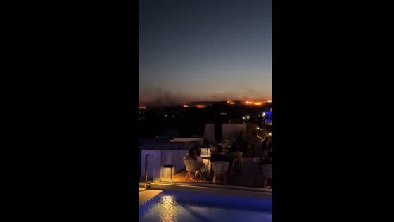 Wildfires ravage Greece: scorching scenes from Kardamaina