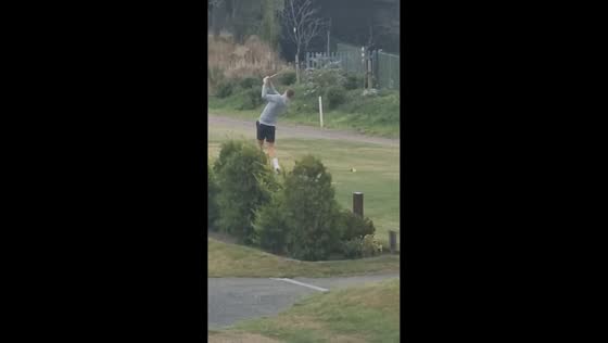Dan Burn golf shot mishap in Northumberland, England