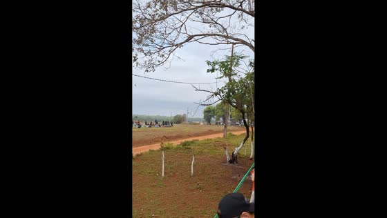 Rally car rolls after crashing on a turn in Artigas, Paraguay