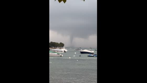 Powerful waterspout off the coast of Rovinj: nature's typhoon unleashed