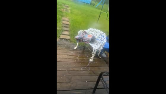 Dime-sized hail pounds during storm in Fayette, Pennsylvania, USA