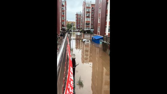 Residents stranded as floodwaters engulf apartment complex in Heilongjiang, China