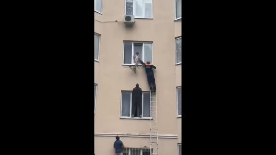 Child rescued from third-floor window of residential building in Pyatigorsk, Russia