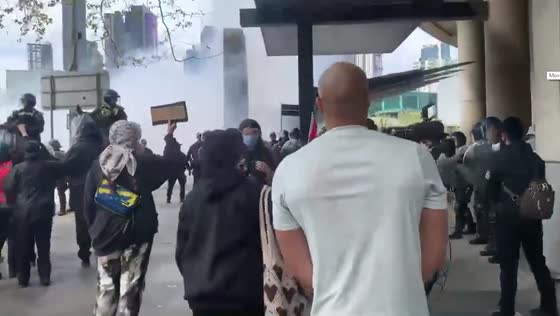 Pro-Palestinian protesters clash with police in Melbourne
