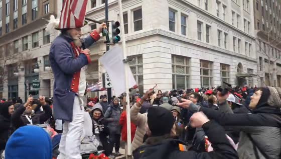  Protests and supporters gather during Trump inauguration in Washington, D.C., USA