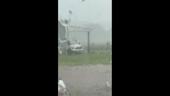Heavy downpour halts road work in Albemarle, Virginia