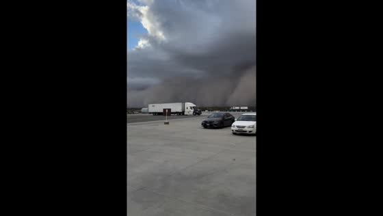 Dust storm hits central California, USA