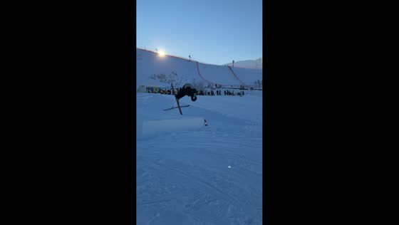 Ski jumper fails after ski detaches mid-jump in Beijing, China