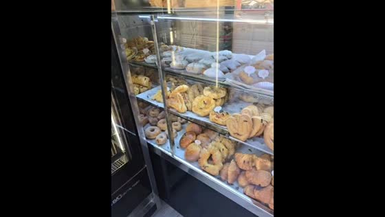 Bees swarm bread display in Nador, Morocco