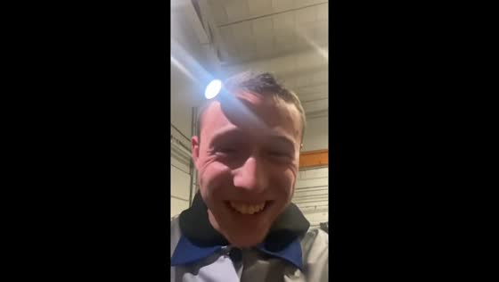 Man sticks magnetized screw to his forehead in Nizhny Novgorod, Russia