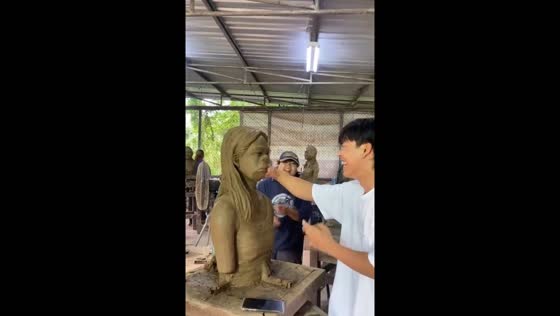 Clay figure deformed at Khon Kaen University