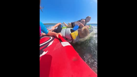 Boy falls off tube during family ride in USA