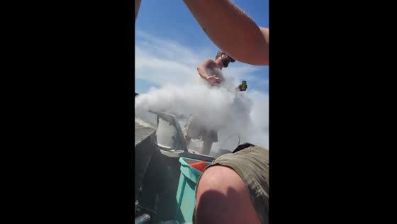 Prank on boat sprays person with can’s contents in Carlyle, Illinois