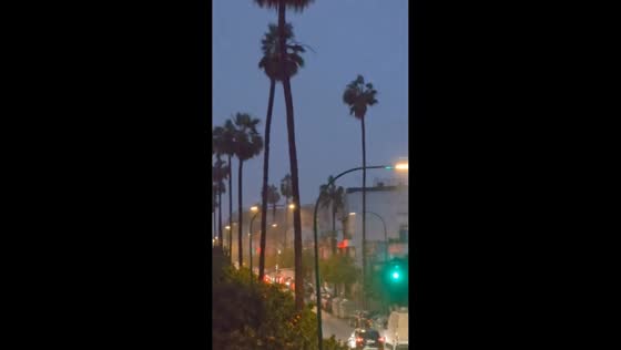 Strong winds amid Storm Joseph and lingering storm conditions in Seville, Spain