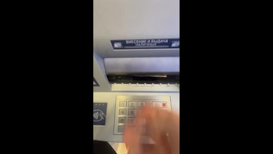 ATM cash dispenser malfunctions in Mogilev, Belarus