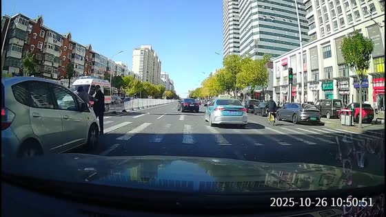 Elderly couple bumped by car while crossing pedestrian lane in Tianjin, China