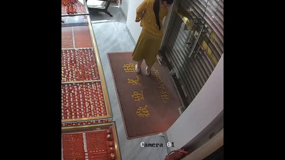 Cat gets stuck in roll-up door and rescued in Fujian, China