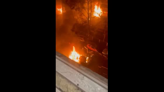 Video footage reveals aftermath of Russian attacks in Kyiv