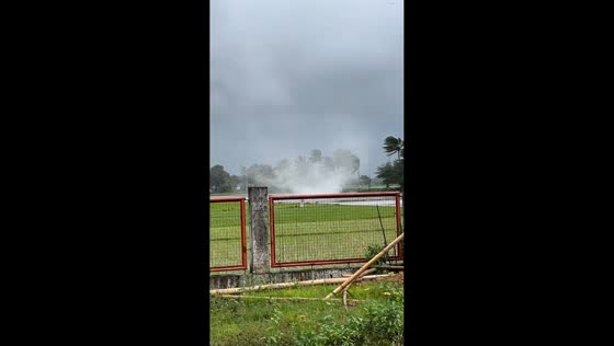 Fast-forming whirlwind tears off roof of house in Zamboanga del Sur, Philippines
