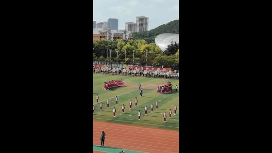Students perform synchronized rope skipping in Shandong, China