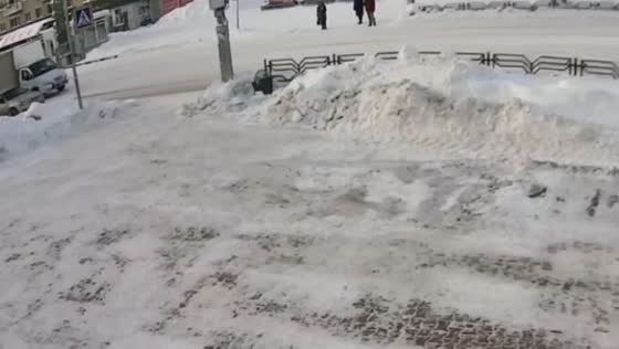 Elderly woman injured after being hit by city bus at crosswalk in Kamensk-Uralsky, Russia