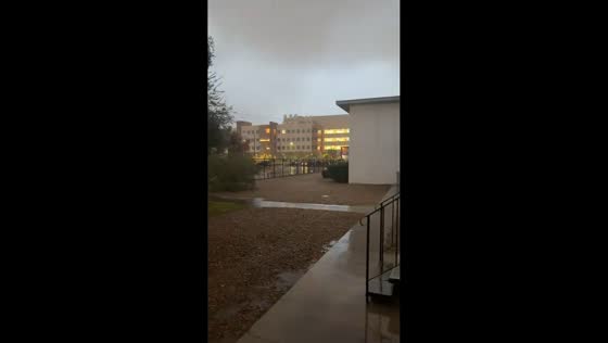 Heavy rain in Las Vegas, Nevada, USA