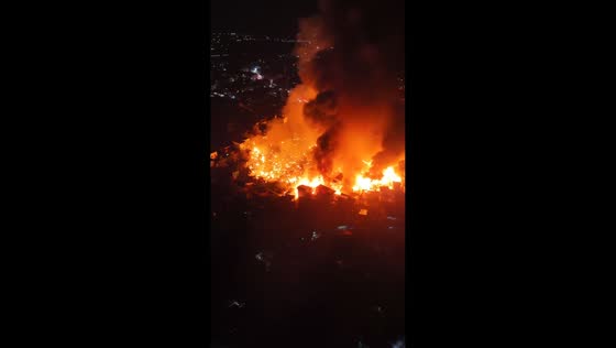 Massive residential fire reaches Task Force Alpha in Malabon, Philippines