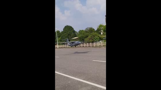 Model airplane crashes into parked car during landing in Foshan, Guangdong, China